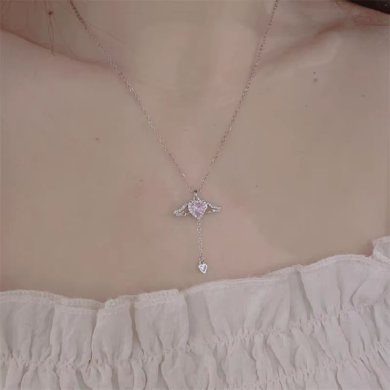 Cupid Angel Wings Pendant Necklace