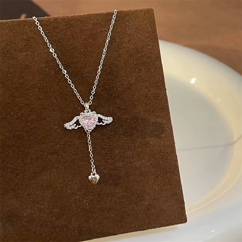 Cupid Angel Wings Pendant Necklace
